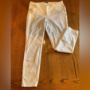 Ivory Stretch Cords Rockstar Fit, Mid-Rise, 20Tall